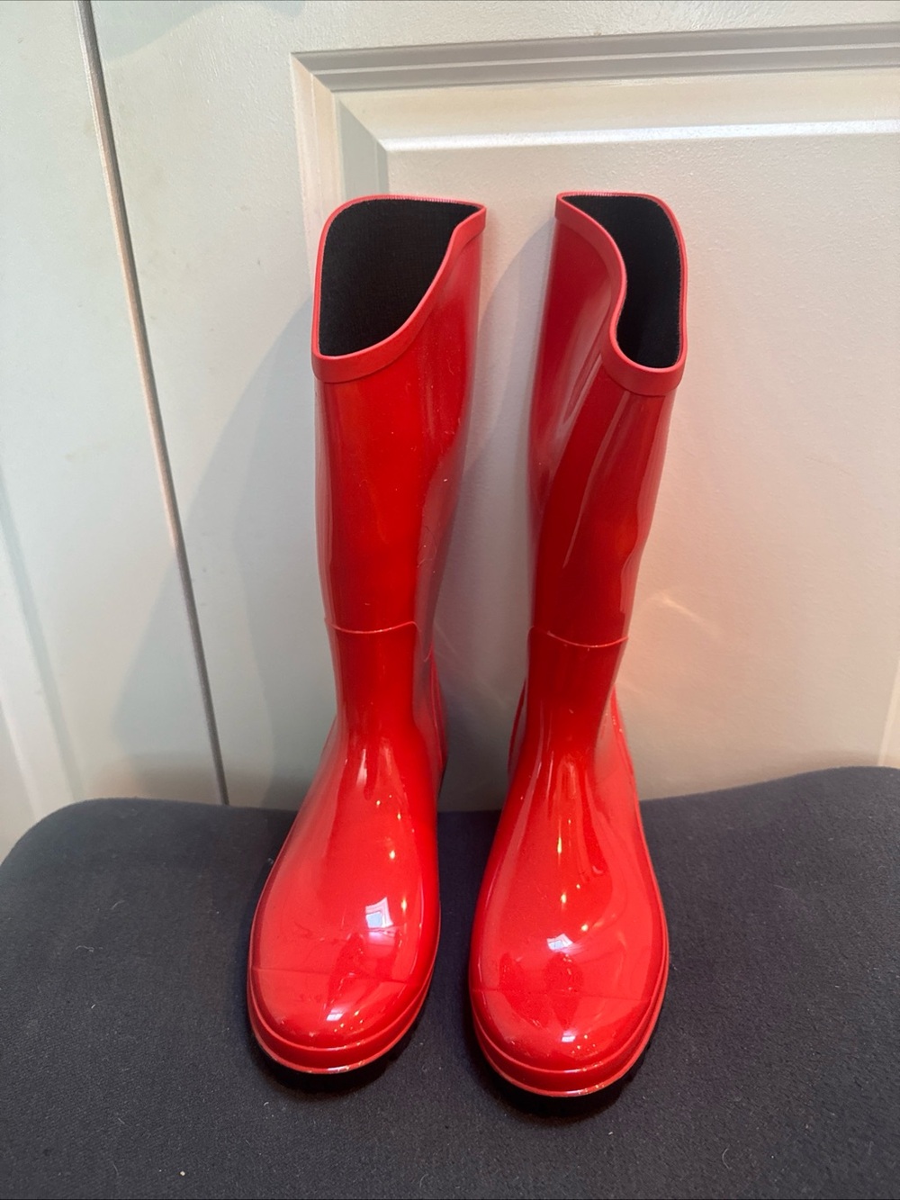 Columbia Red Glossy Knee-High Rain Boots